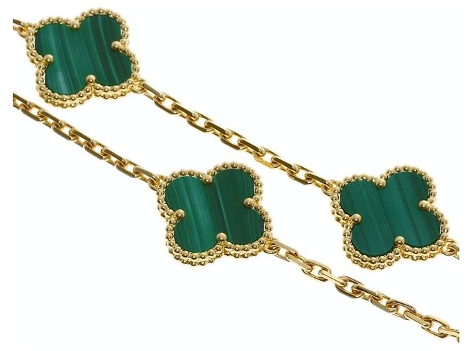 Van Cleef & Arpels Vintage Alhambra Malachit Halskette - Ansicht 2