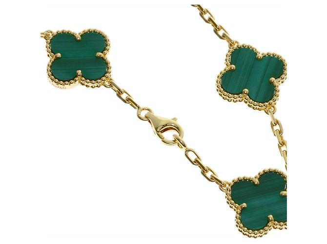 Van Cleef & Arpels Vintage Alhambra Malachit Halskette - Ansicht 4