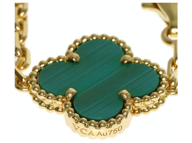 Van Cleef & Arpels Vintage Alhambra Malachit Halskette - Ansicht 6