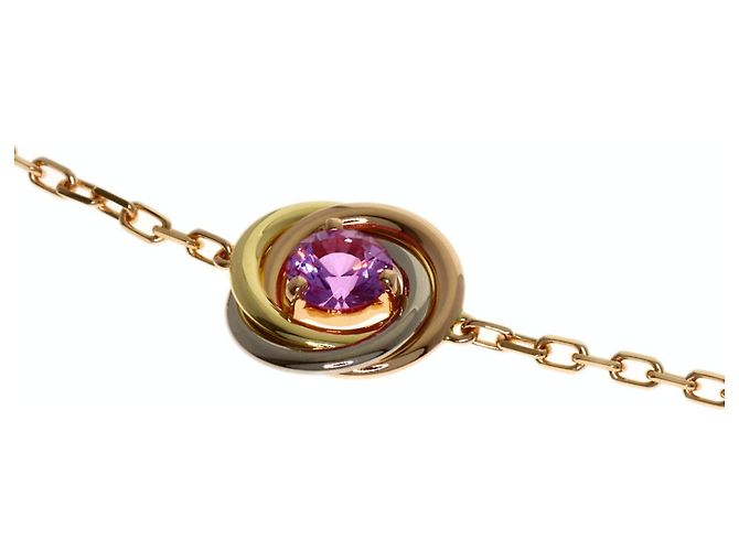 Bracciale Cartier Trinity Zaffiri Rosa - vista 2