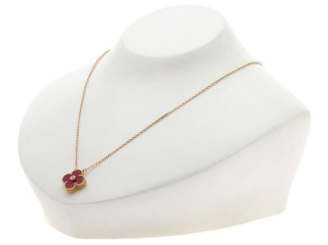 Van Cleef & Arpels Vintage Alhambra Rose Night Diamantenhalskette - Ansicht 4