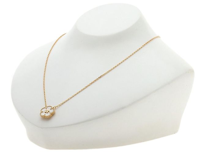 Collier Lucky Spring Fleur de Prunier en Nacre Van Cleef & Arpels - vue 4