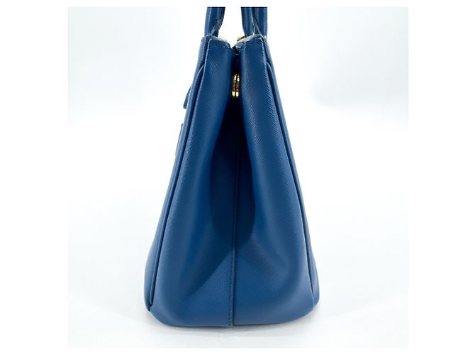 Prada Double Zip Lux Saffiano Leather Medium Azul - vista 3
