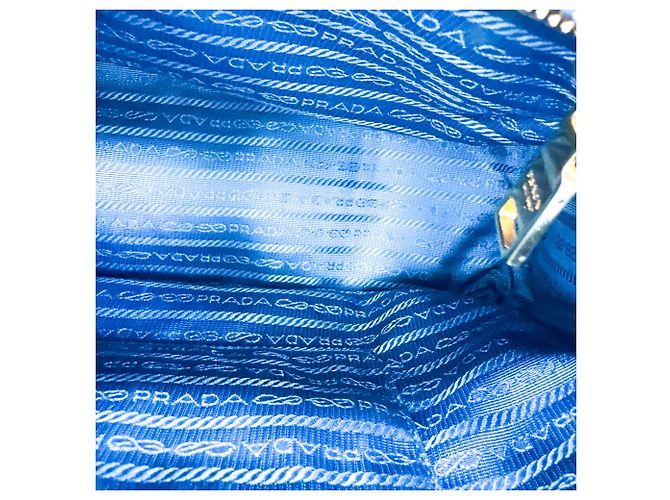 Prada Double Zip Lux Saffiano Leather Medium Azul - vista 6