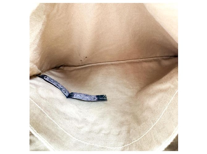Hermès Hermes Chennai Woven Leather and Canvas Mini Blanco - vista 5