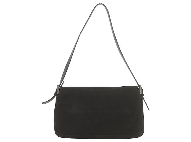 Fendi FENDI BAGUETTE SUEDE Camoscio nero medium - vista 2