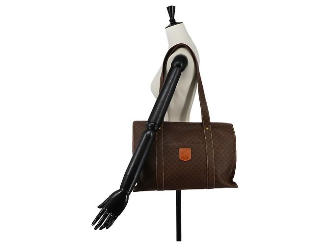 Céline Bolso Tote Celine Macadam de cuero marrón Castaño - vista 10