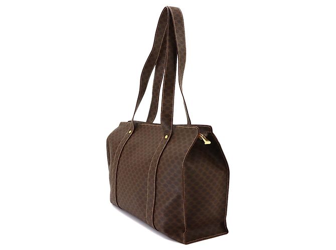 Céline Bolso Tote Celine Macadam de cuero marrón Castaño - vista 3
