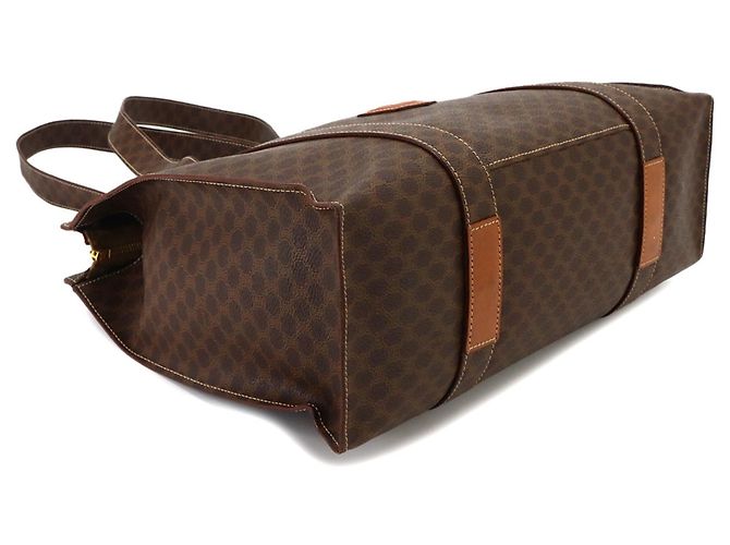 Céline Bolso Tote Celine Macadam de cuero marrón Castaño - vista 4
