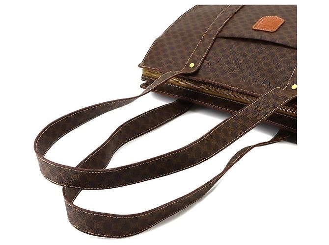 Céline Bolso Tote Celine Macadam de cuero marrón Castaño - vista 5