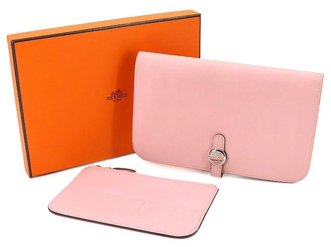 Hermès Hermes Dogon GM Bi-fold langes Portemonnaie Pink - Ansicht 2