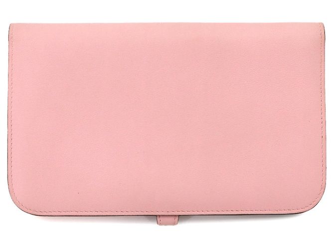 Hermès Hermes Dogon GM Bi-fold langes Portemonnaie Pink - Ansicht 3
