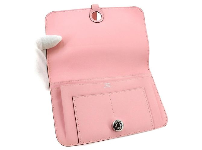 Hermès Hermes Dogon GM Bi-fold langes Portemonnaie Pink - Ansicht 6