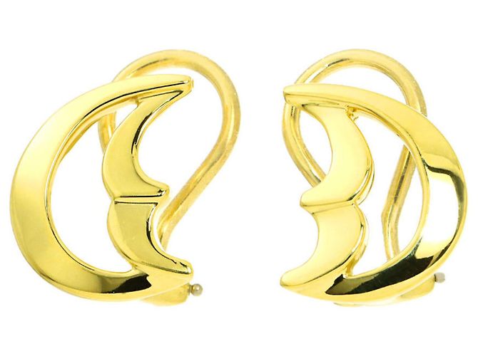Autre Marque Tiffany & Co. Crescent Moon Clip-Ohrringe Gelb - Ansicht 2