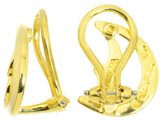 Autre Marque Tiffany & Co. Crescent Moon Clip-Ohrringe Gelb - Ansicht 3