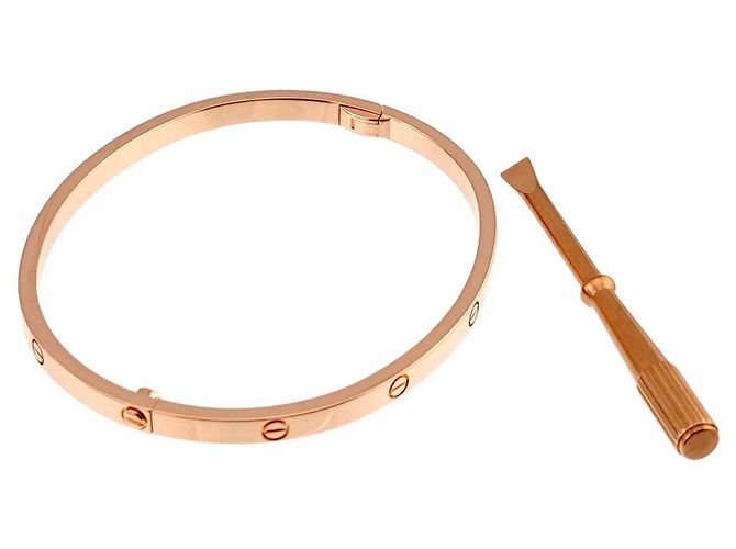 Bracciale Cartier Love Small SM #17 in oro rosa 18K - vista 3