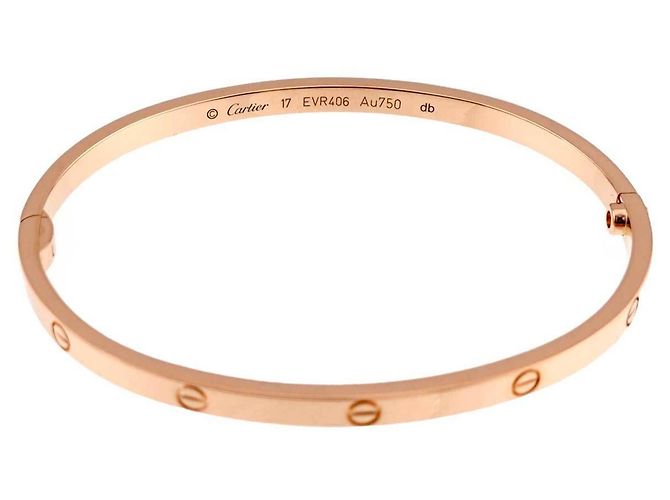 Bracciale Cartier Love Small SM #17 in oro rosa 18K - vista 4