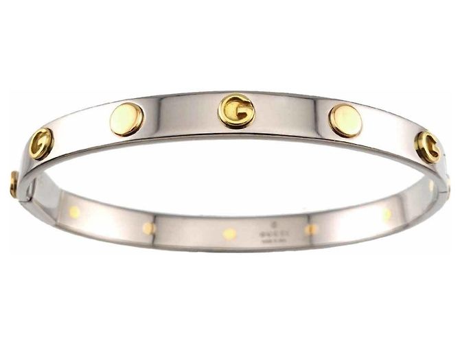 Bangles Gucci G in oro giallo 18K e acciaio inossidabile - vista 2