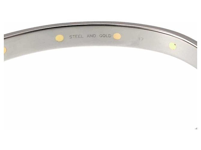 Bangles Gucci G in oro giallo 18K e acciaio inossidabile - vista 3