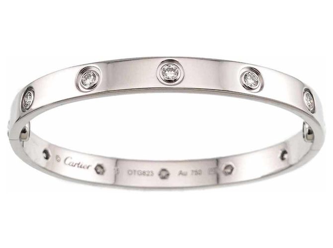 Bracciale Cartier Love in oro bianco 18K - vista 2