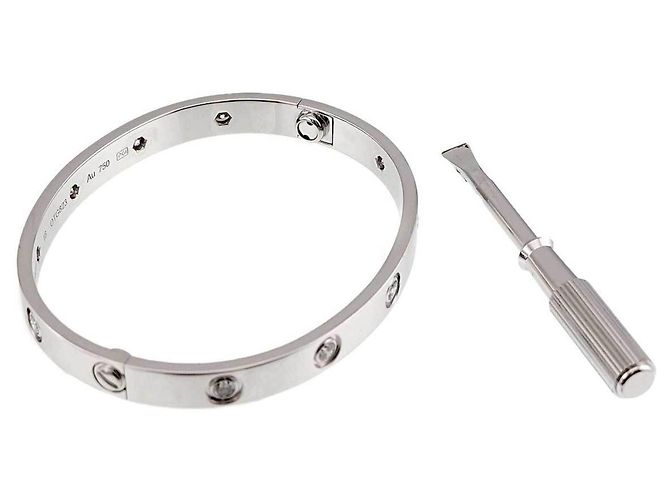 Bracciale Cartier Love in oro bianco 18K - vista 3