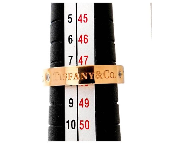 Autre Marque Tiffany & Co. Flacher Ring aus 18K Roségold mit Diamanten Pink - Ansicht 5