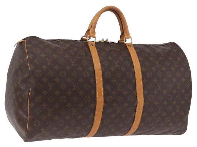 Louis Vuitton Keepall Monogram Canvas 60 Marron - vue 3