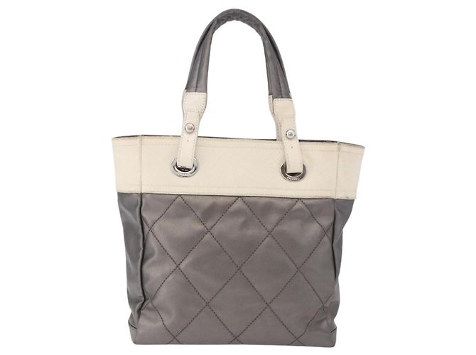 Chanel Biarritz Quilted Canvas Small Brown - view 2