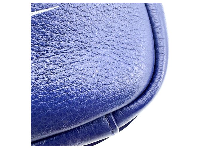 Balenciaga Everyday Camera Printed Leather XS Blu - vista 7