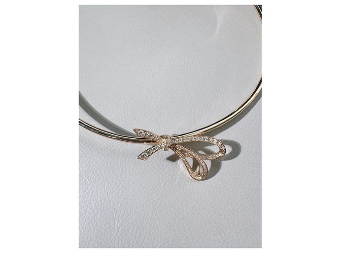 Collana Choker Tiffany & Co. Bow Collection in Oro Rosa e Diamanti D'oro - vista 4