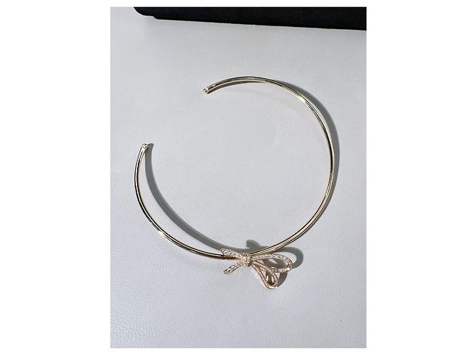 Collana Choker Tiffany & Co. Bow Collection in Oro Rosa e Diamanti D'oro - vista 6