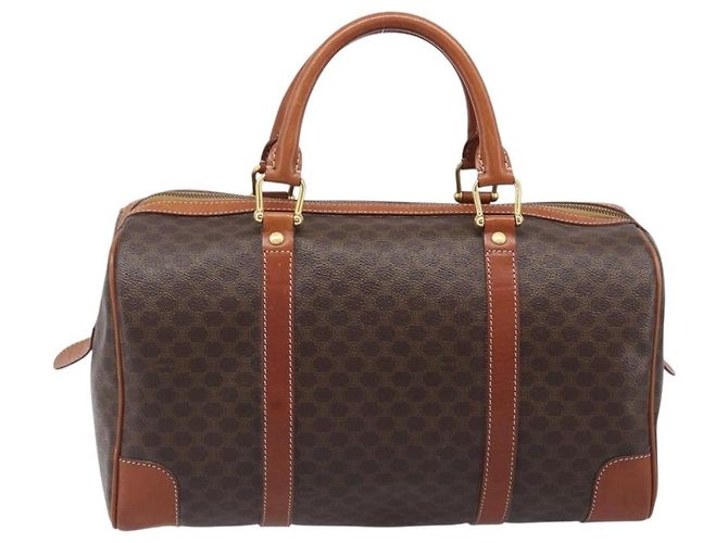Céline Celine Vintage Duffle Macadam Coated Canvas Medium Marron - vue 2