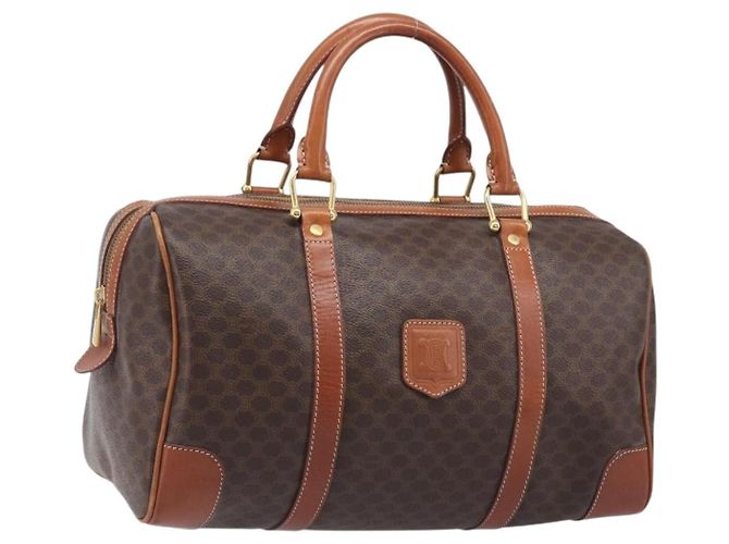 Céline Celine Vintage Duffle Macadam Coated Canvas Medium Marron - vue 3