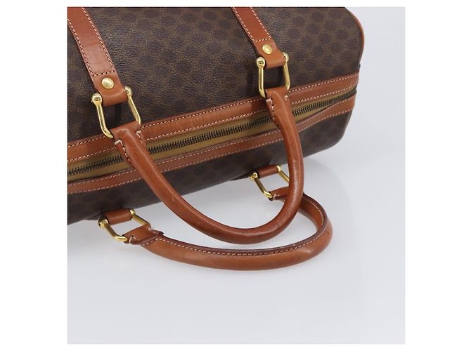 Céline Celine Vintage Duffle Macadam Coated Canvas Medium Marron - vue 7