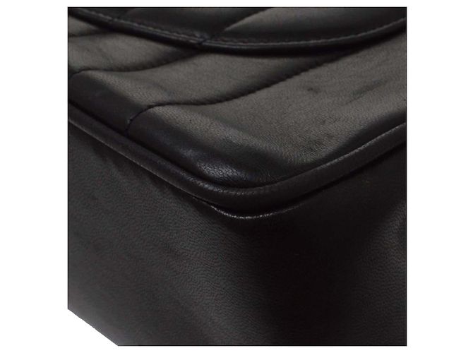 Chanel Vintage Classic Single Flap Vertical Quilt Lambskin Jumbo Nero - vista 4