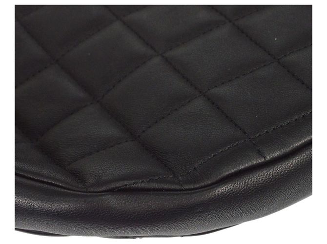 Chanel All About Chains Vita Matelassé in Pelle di Agnello Nero - vista 3