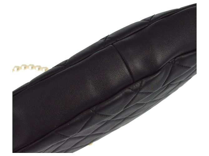 Chanel All About Chains Vita Matelassé in Pelle di Agnello Nero - vista 6