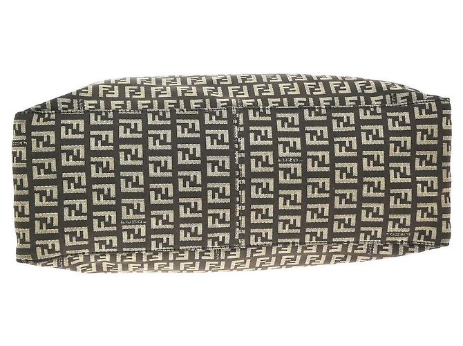 Fendi Schultertasche Zucchino Canvas Medium Braun - Ansicht 5