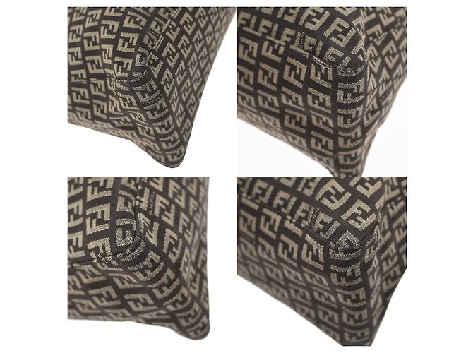 Fendi Schultertasche Zucchino Canvas Medium Braun - Ansicht 6