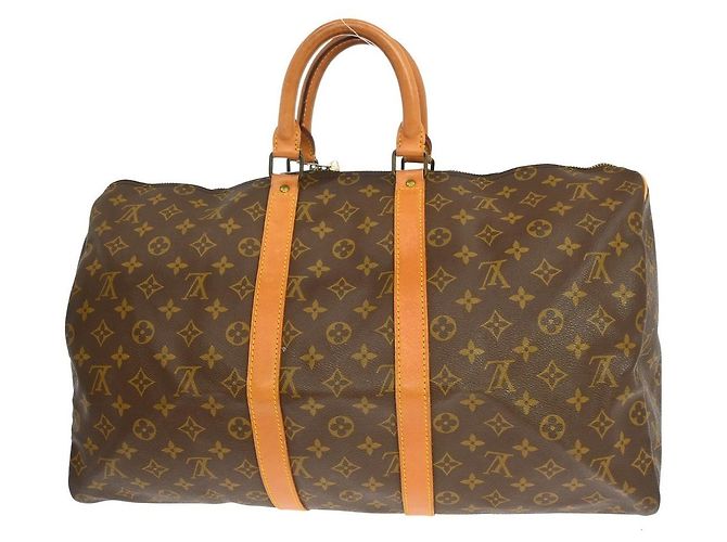 Louis Vuitton Keepall Monogram Canvas 50 Castaño - vista 2