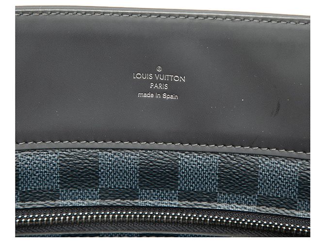 Borsa Cabas Voyage Louis Vuitton Damier Cobalt Nero - vista 5