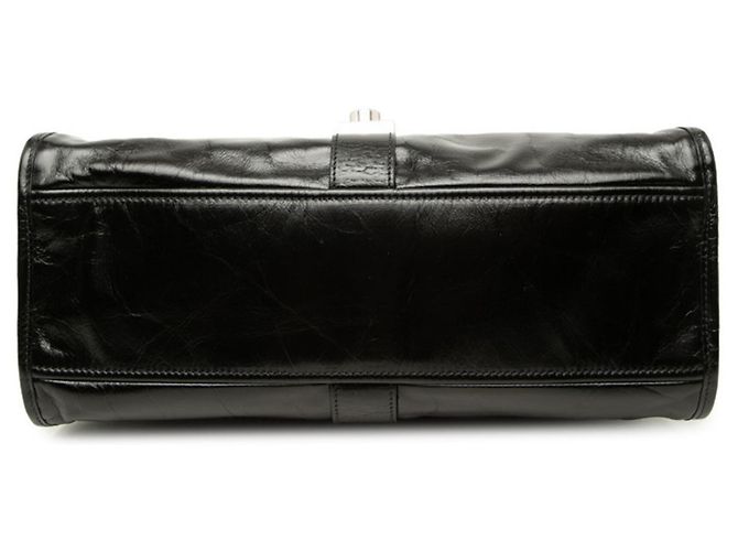Saco Tote e de Ombro Prada em couro preto - vista 3