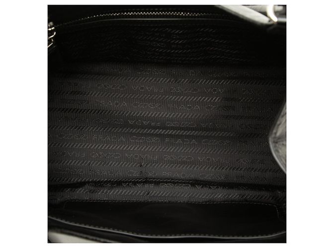 Saco Tote e de Ombro Prada em couro preto - vista 4