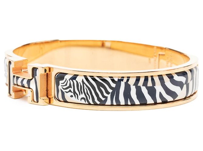 Hermès Pulsera de esmalte en blanco y negro Hermes - vista 2