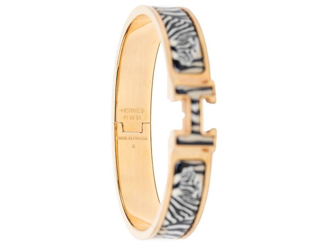 Hermès Pulsera de esmalte en blanco y negro Hermes - vista 4
