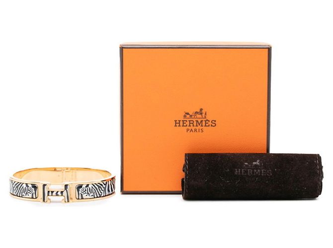 Hermès Pulsera de esmalte en blanco y negro Hermes - vista 5