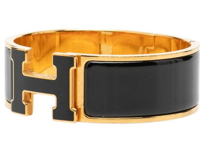 Hermès Hermes Clic Clac PM Emaille Charm Armband Schwarz - Ansicht 2