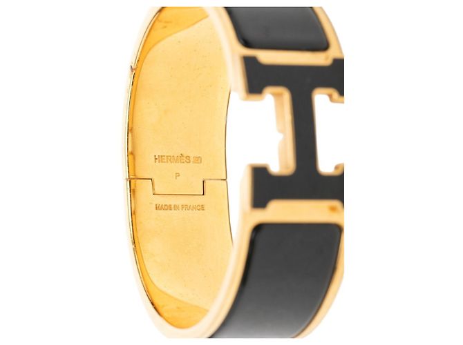 Hermès Hermes Clic Clac PM Emaille Charm Armband Schwarz - Ansicht 4