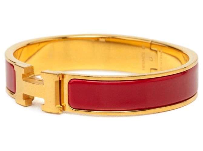 Hermès Pulsera Charm Hermes Click H PM Esmalte Rojo Roja - vista 2