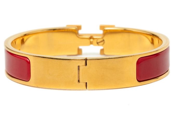 Hermès Pulsera Charm Hermes Click H PM Esmalte Rojo Roja - vista 3
